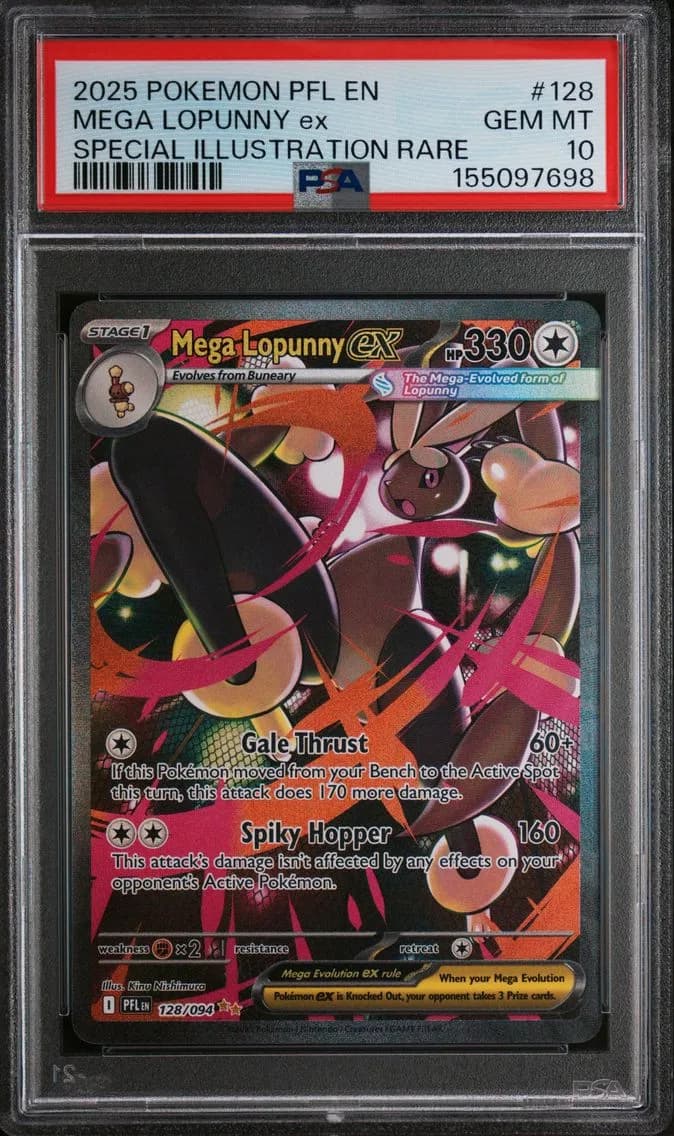 Mega Lopunny EX, Phantasmal Flames, PSA 10
