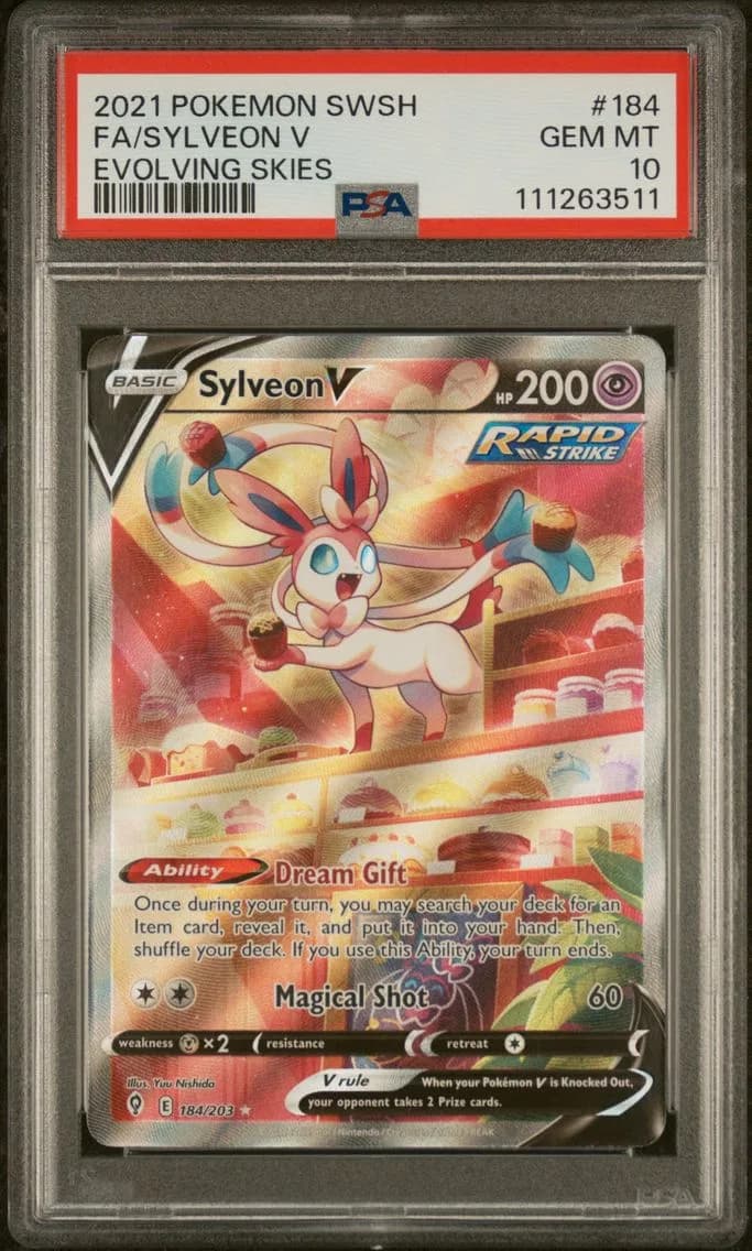 Sylveon V, Sword & Shield Evolving Skies, PSA 10