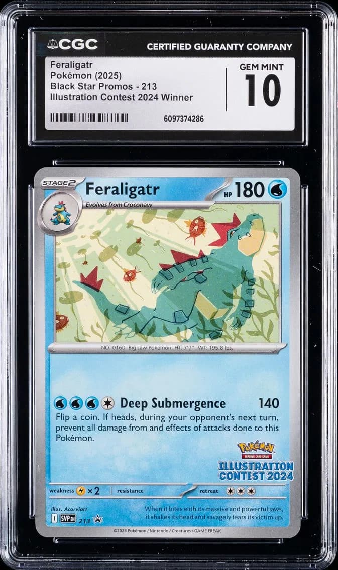 Feraligatr, Black Star Promos - Scarlet & Violet SVP EN, CGC 10