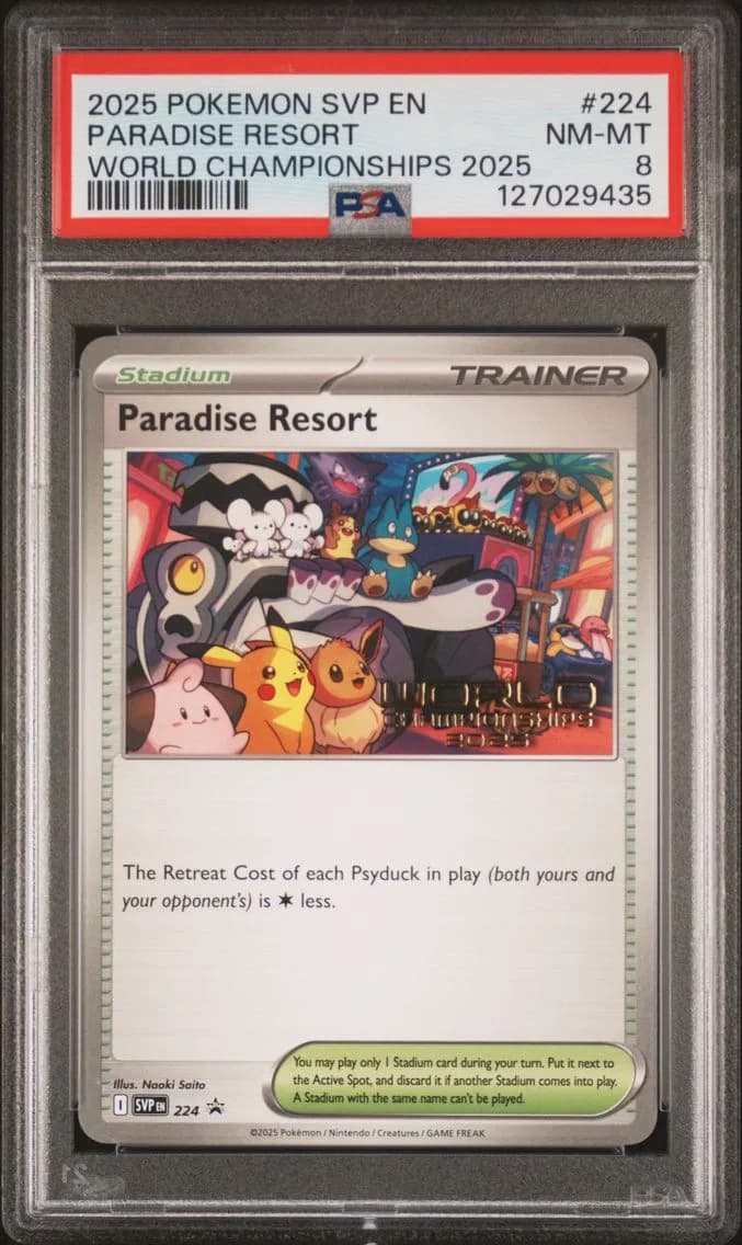 Paradise Resort, SV Black Star Promo, PSA 8