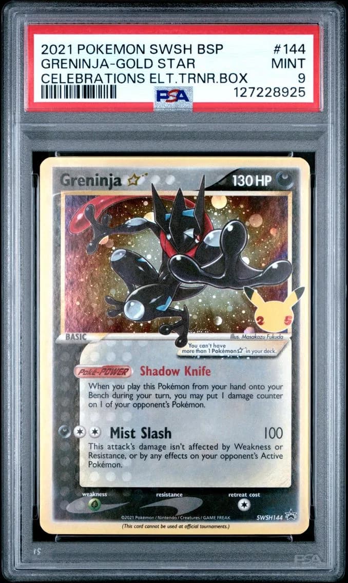 Greninja-Gold Star, Swsh Black Star Promo, PSA 9