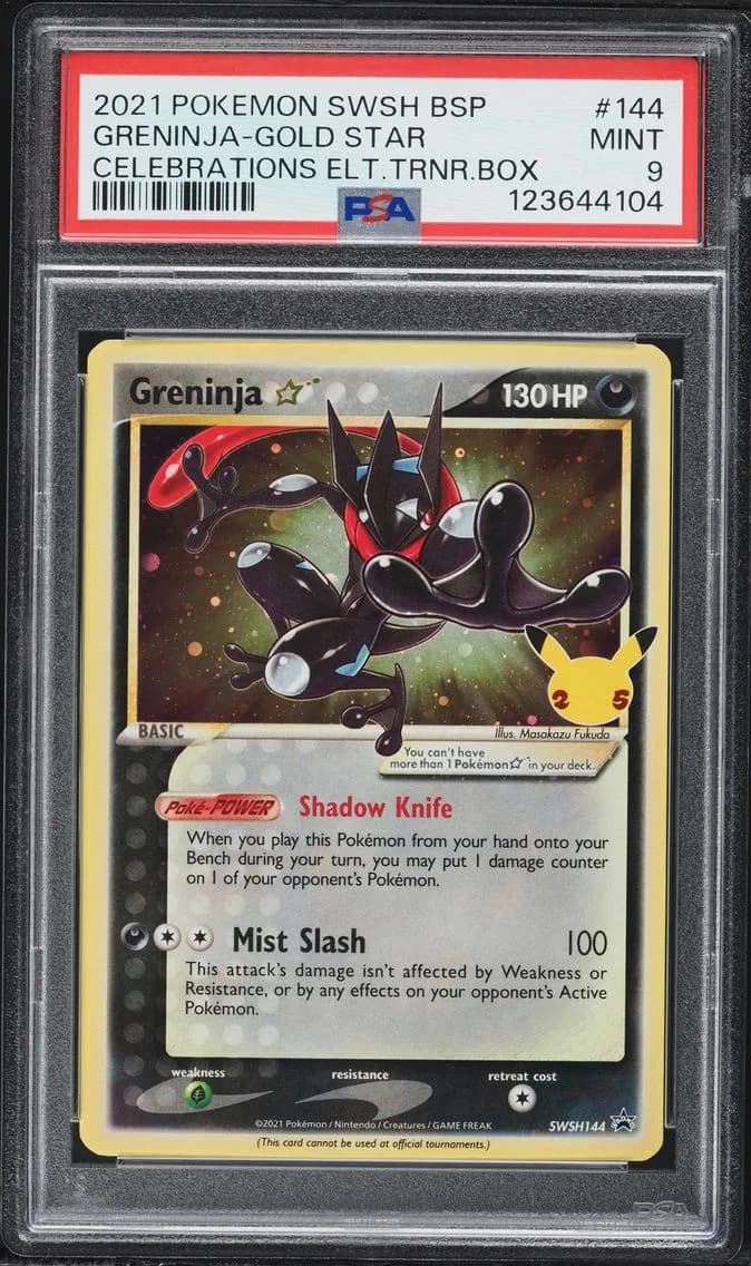 Greninja-Gold Star, Swsh Black Star Promo, PSA 9