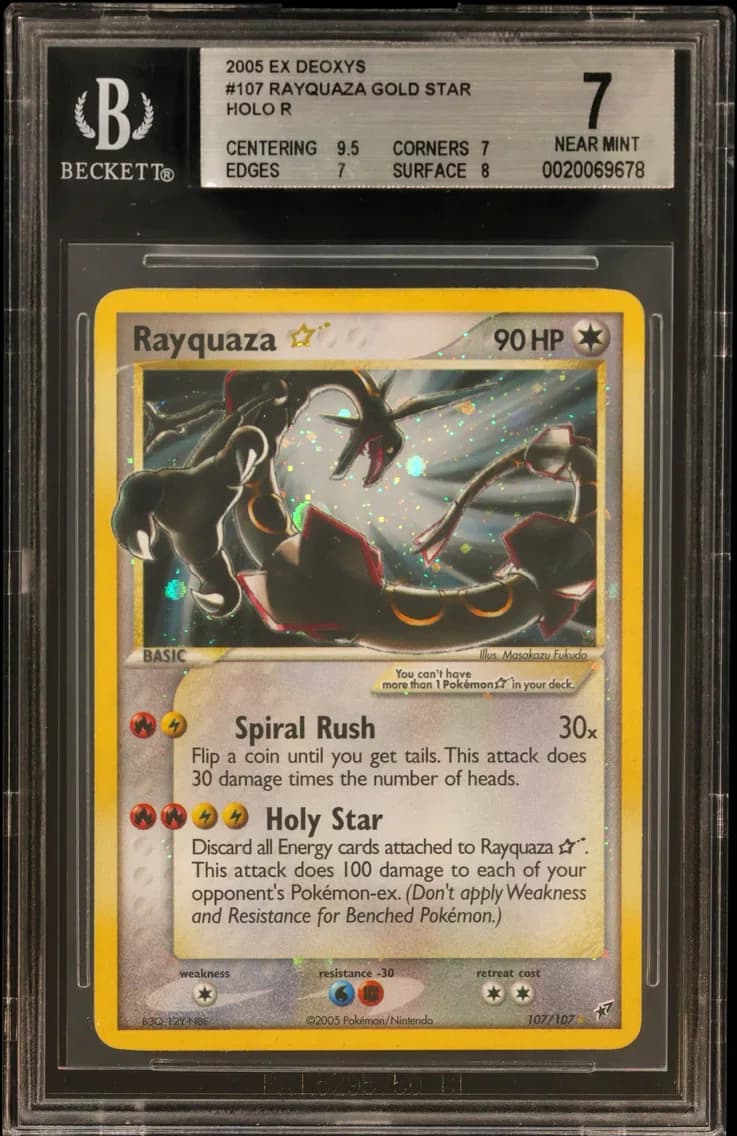 Rayquaza Gold Star HOLO R, EX Deoxys, BGS 