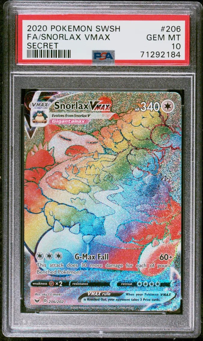 Snorlax VMAX, Sword & Shield, PSA 10