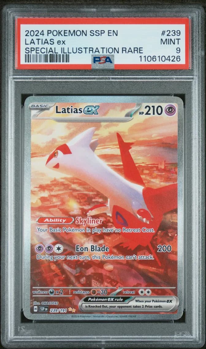 Latias EX, Surging Sparks, PSA 9