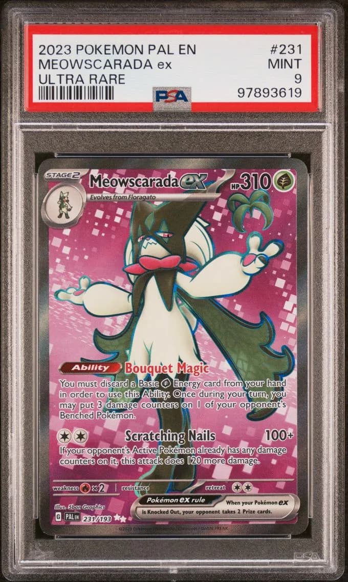 Meowscarada EX, Paldea Evolved, PSA 9