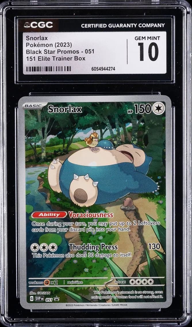 Snorlax, Black Star Promos - Scarlet & Violet SVPEN, CGC 10