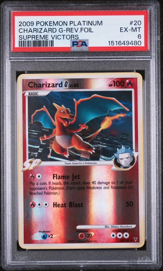 Charizard G-Reverse Foil, Platinum Supreme Victors, PSA 6