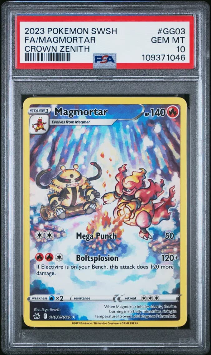 Magmortar, Sword and Shield Crown Zenith, PSA 10