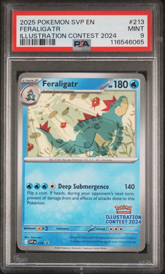 Feraligatr, SV Black Star Promo, PSA 9