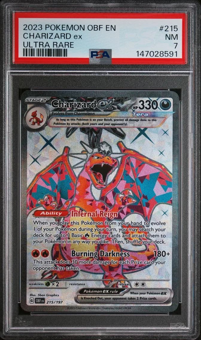 Charizard EX, Obsidian Flames, PSA 7