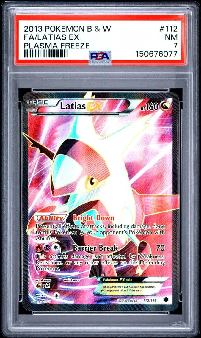 Latias EX, Black & White Plasma Freeze, PSA 7