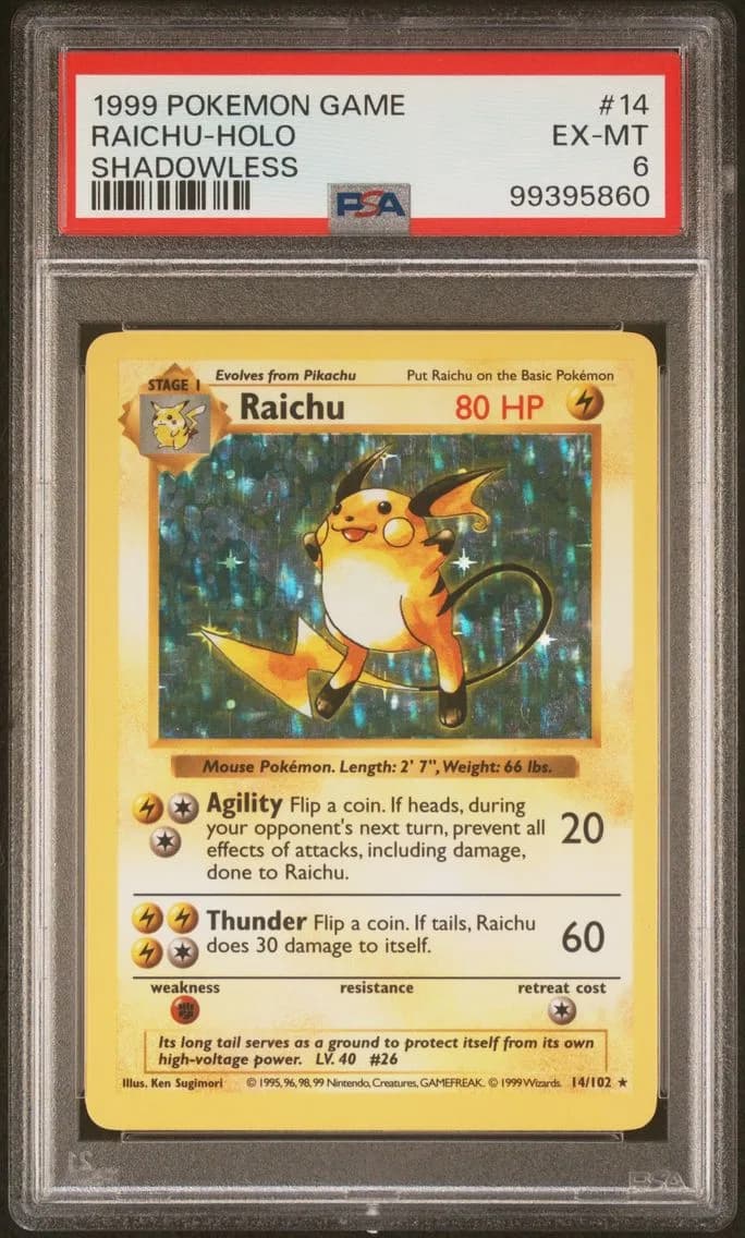 Raichu-Holo, Game, PSA 6