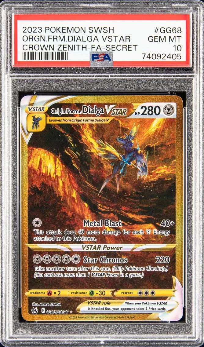 Origin Forme Dialga VSTAR, Sword and Shield Crown Zenith, PSA 10