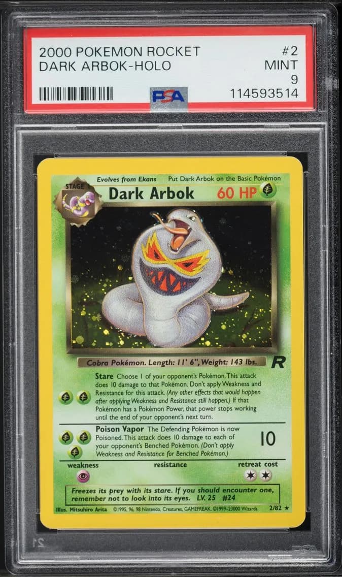 Dark Arbok-Holo, Rocket, PSA 9