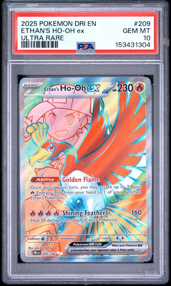 Ethan's HO-Oh EX, Destined Rivals, PSA 10