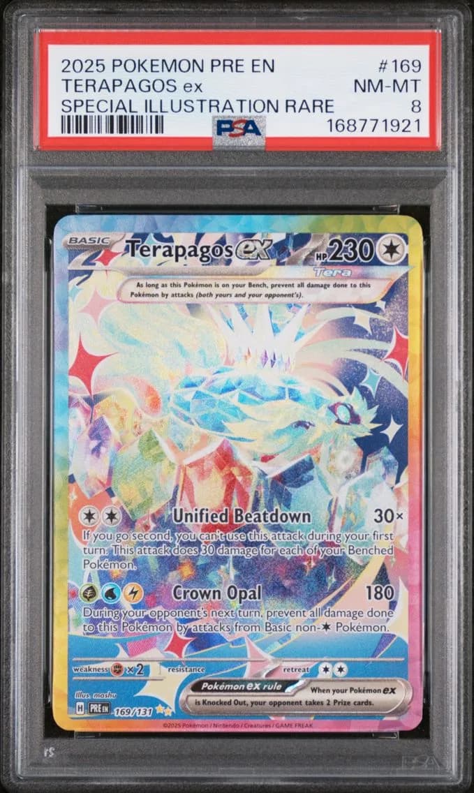 Terapagos EX, Prismatic Evolutions, PSA 8