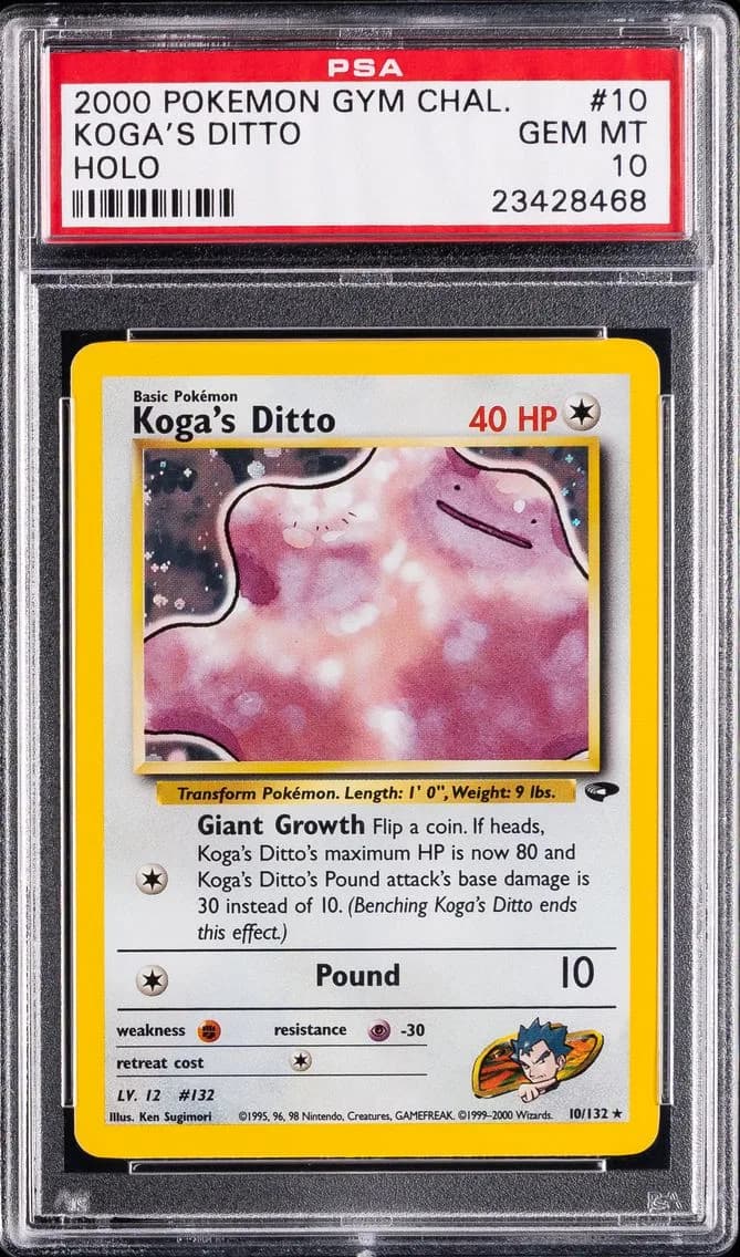 Koga's Ditto, Gym Challenge, PSA 10