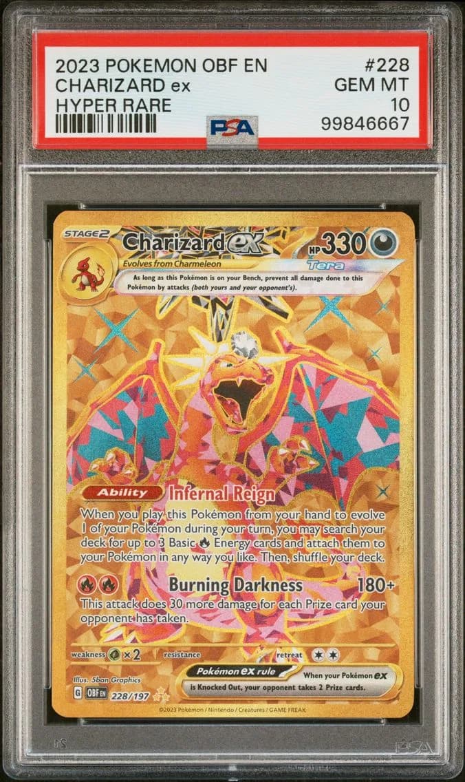 Charizard EX, Obsidian Flames, PSA 10