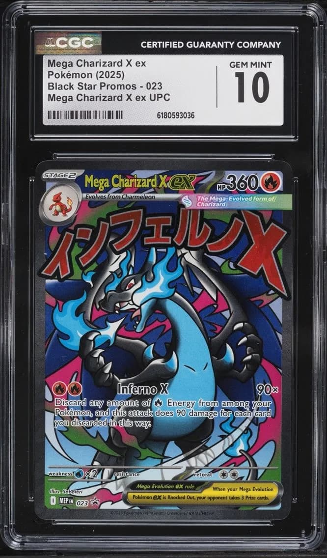 Mega Charizard X Ex, Black Star Promos - Mega Evolution MEP EN, CGC 10