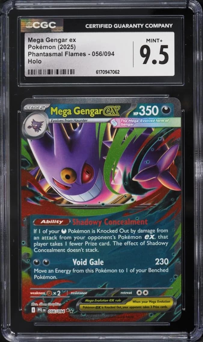 Mega Gengar Ex, Phantasmal Flames, CGC 9.5