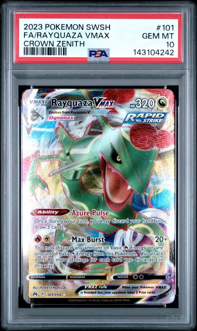 Rayquaza VMAX, Sword and Shield Crown Zenith, PSA 10