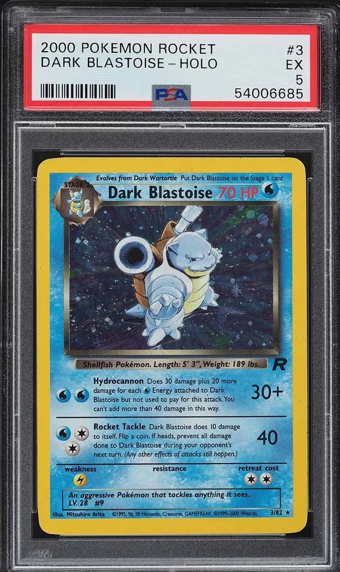 Dark Blastoise-Holo, Rocket, PSA 5