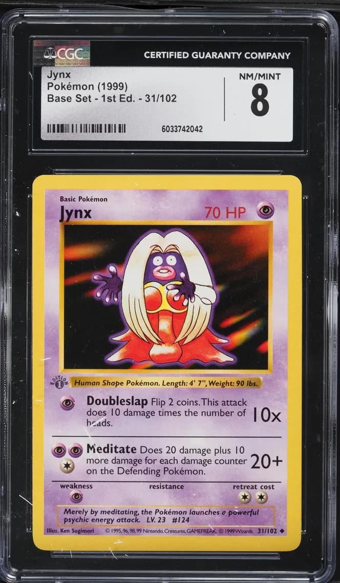 Jynx 1st Edition, Base Set - 1st Edition, CGC 8