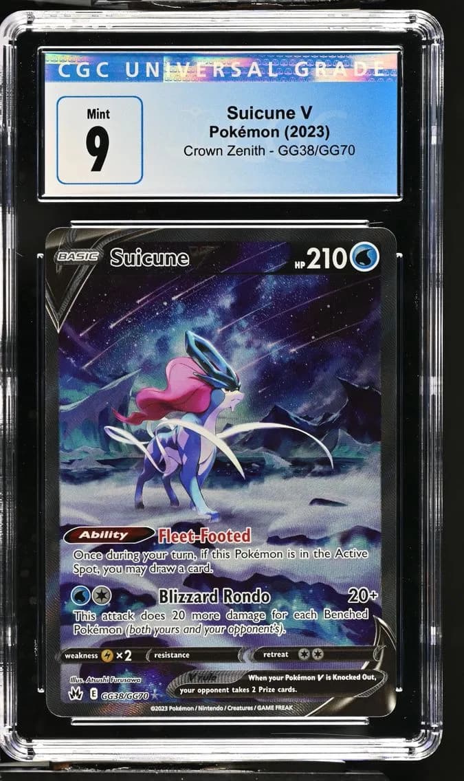 Suicune V, Crown Zenith, CGC 9