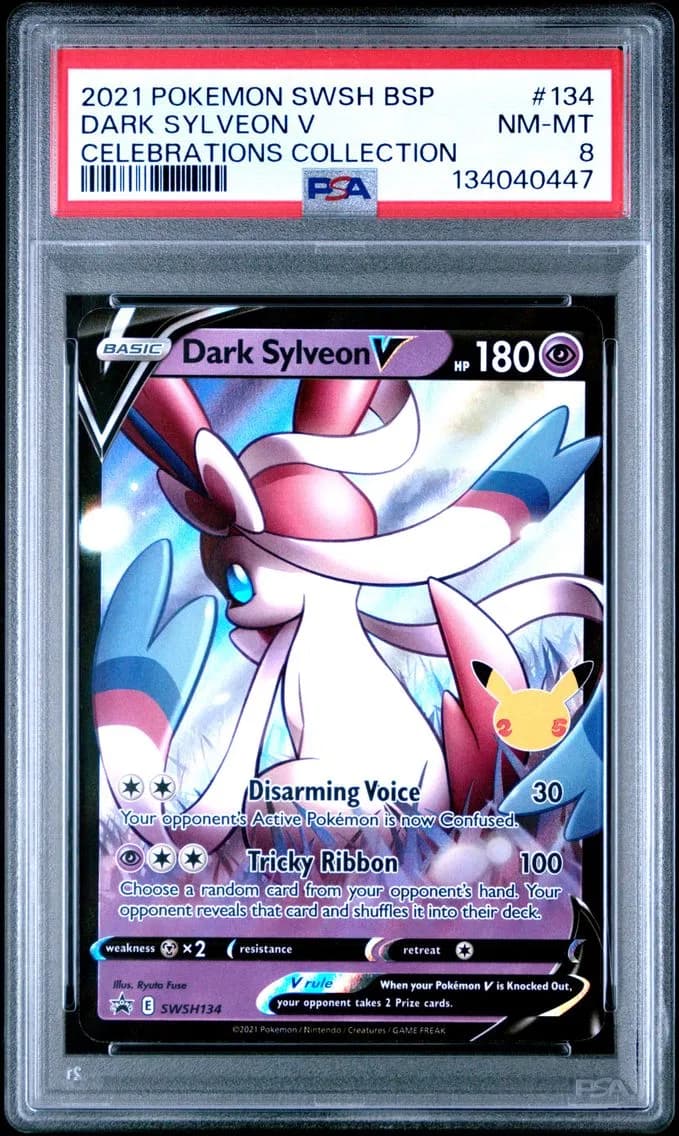Dark Sylveon V, Swsh Black Star Promo, PSA 8