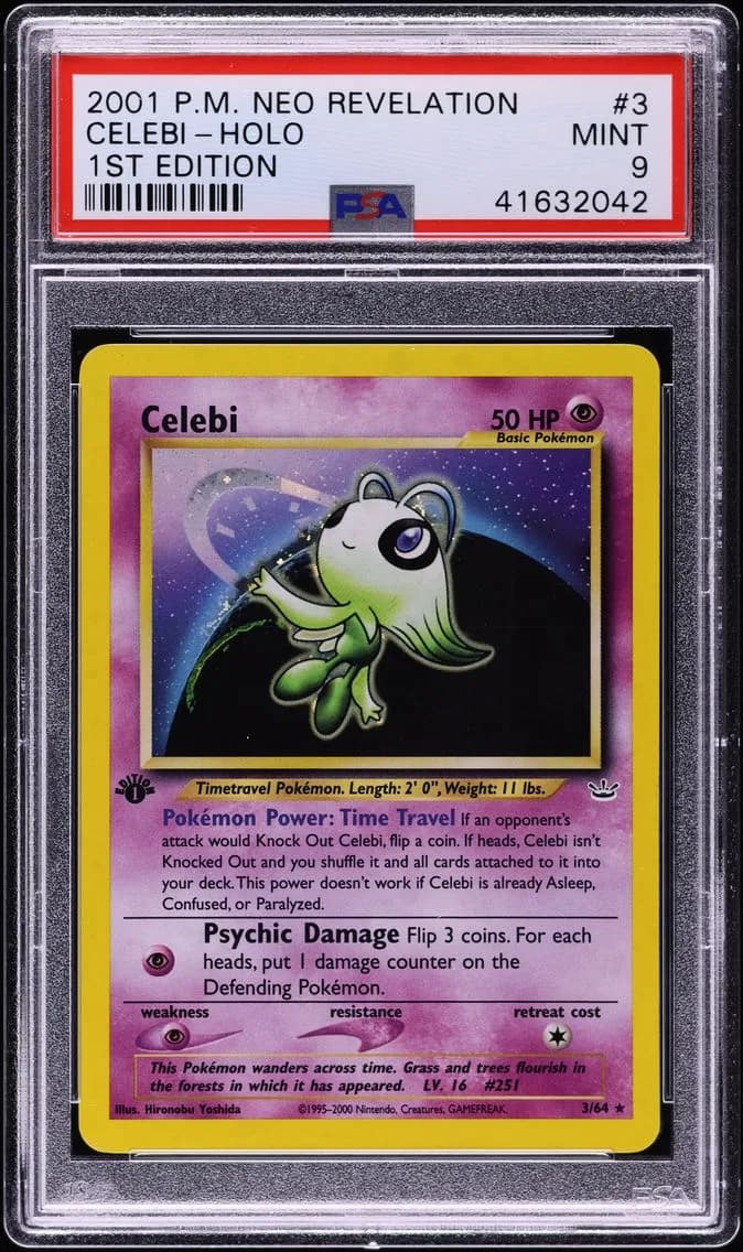 Celebi-Holo, Neo Revelation, PSA 9