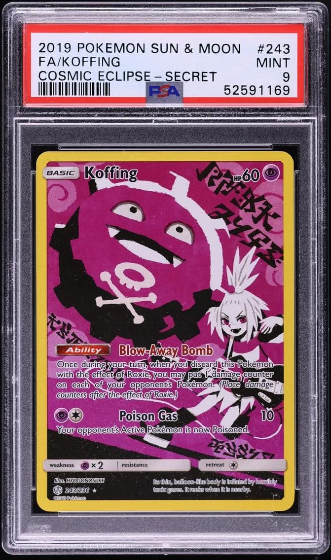 Koffing, Sun & Moon Cosmic Eclipse, PSA 9