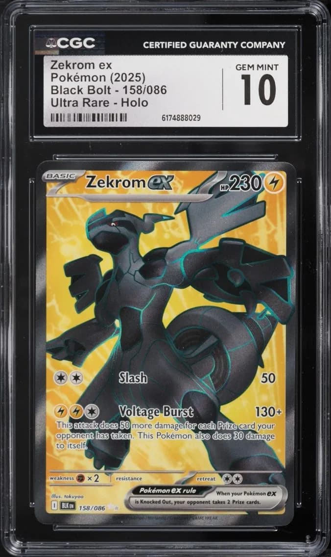 Zekrom Ex, Black Bolt, CGC 10