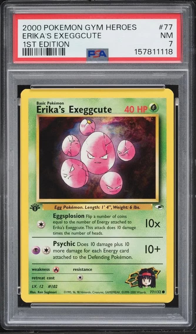 Erika's Exeggcute, Gym Heroes, PSA 7