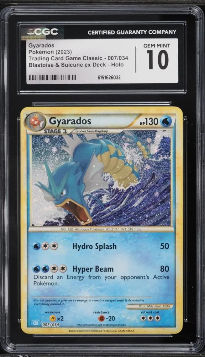Gyarados, Trading Card Game Classic - CLV, CLC, CLB, CGC 10