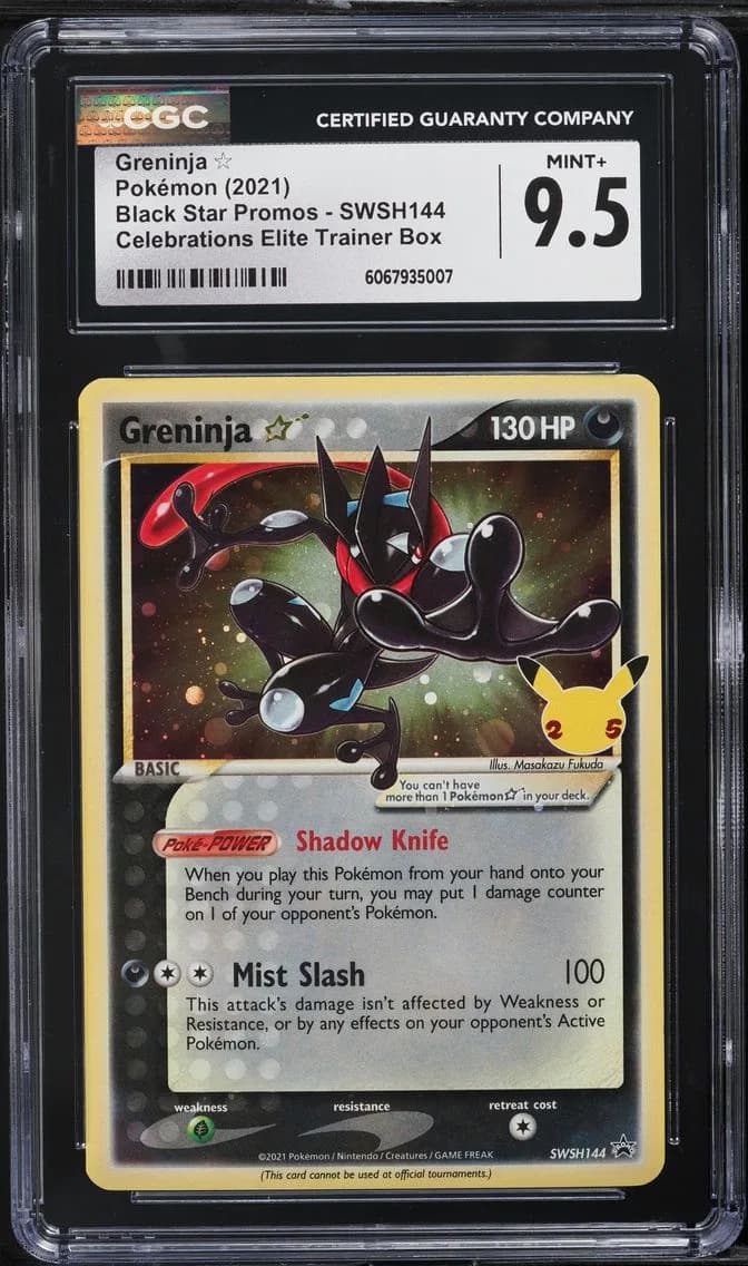Greninja-Gold Star, Black Star Promos - Sword & Shield, CGC 9.5