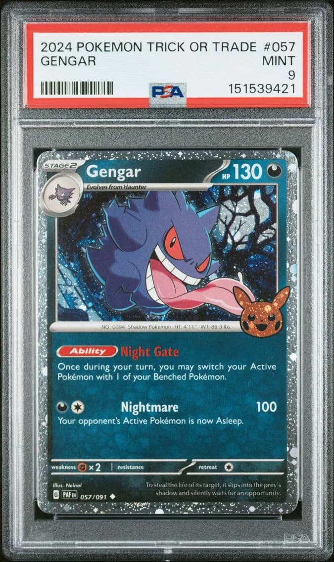 Gengar, Trick or Trade, PSA 9
