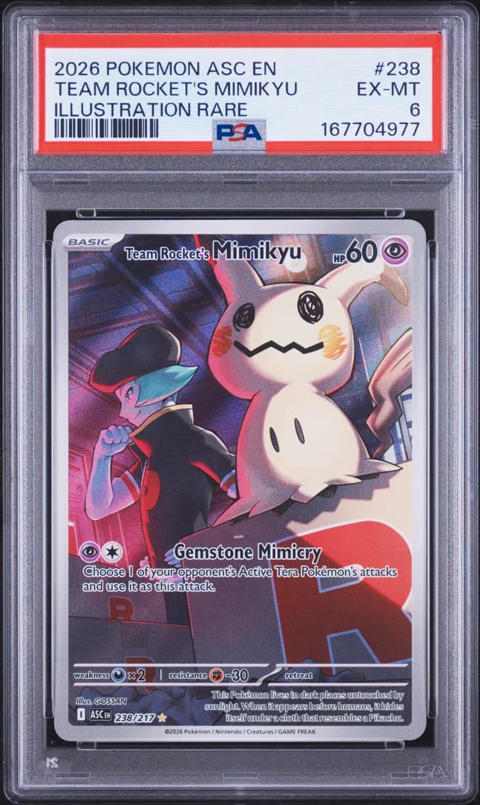 Team Rocket's Mimikyu, Ascended Heroes, PSA 6