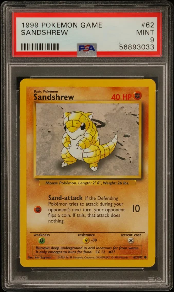 Sandshrew, Game, PSA 9