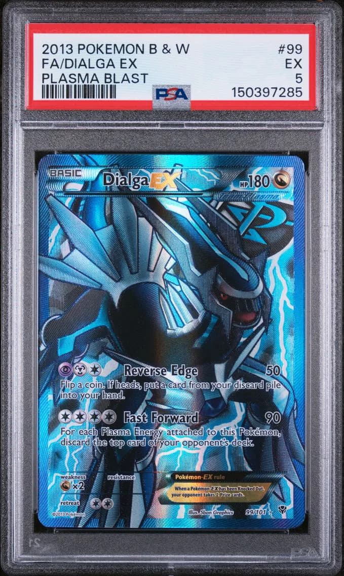 Dialga EX, Black & White Plasma Blast, PSA 5