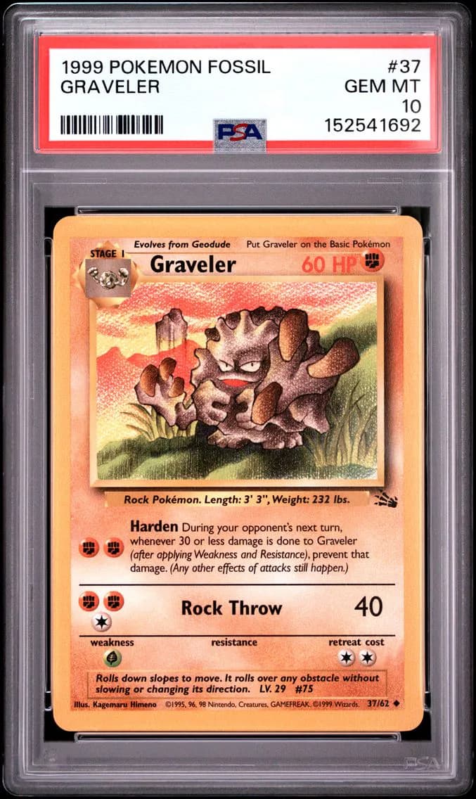Graveler, Fossil, PSA 10