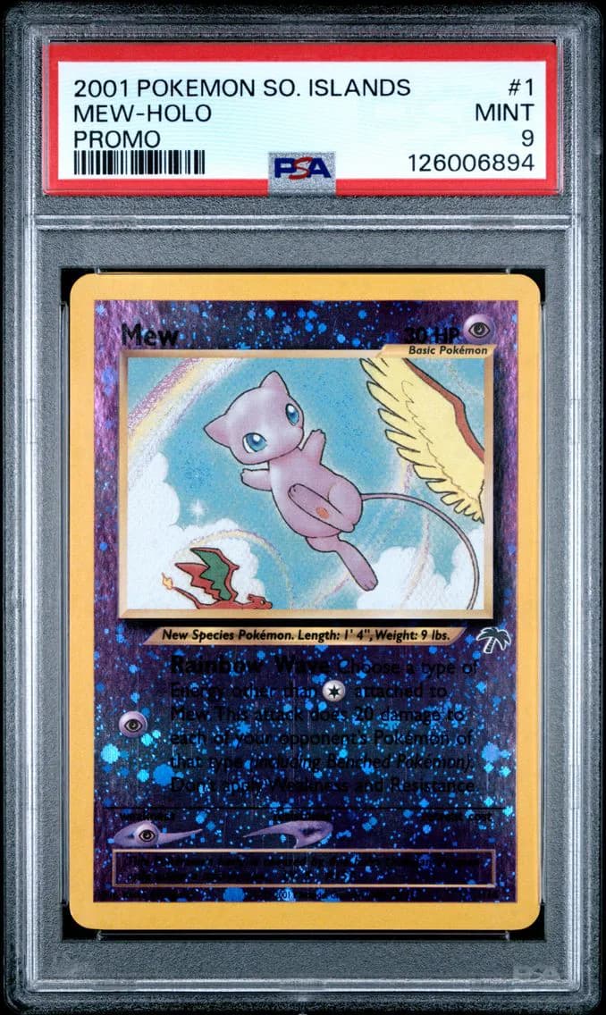 Mew-Holo, Southern Islands Promo, PSA 9