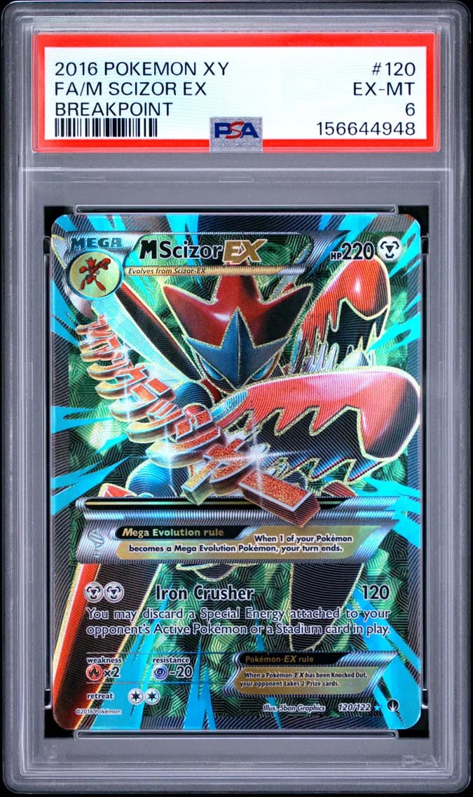 Fa/M Scizor EX, XY Breakpoint, PSA 6