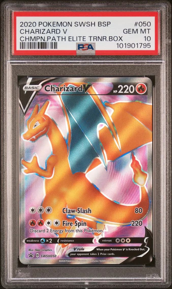 Charizard V, Swsh Black Star Promo, PSA 10