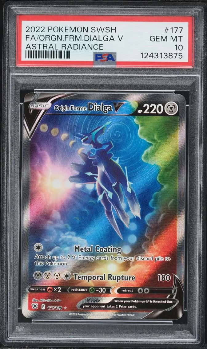 Origin Forme Dialga V, Sword & Shield Astral Radiance, PSA 10