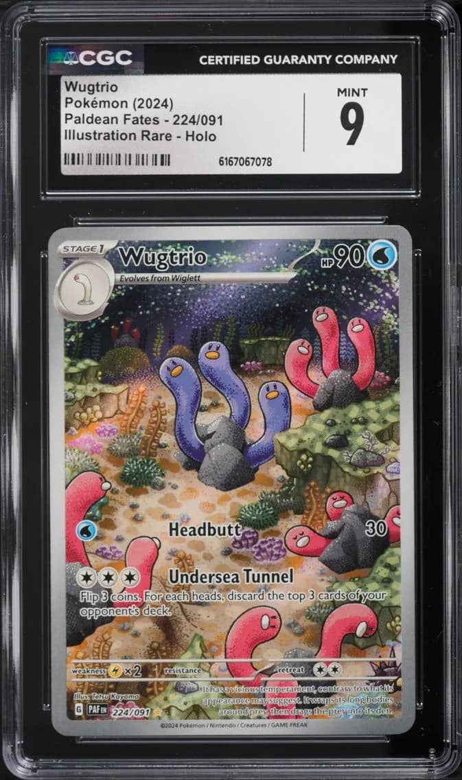 Wugtrio, Paldean Fates, CGC 9