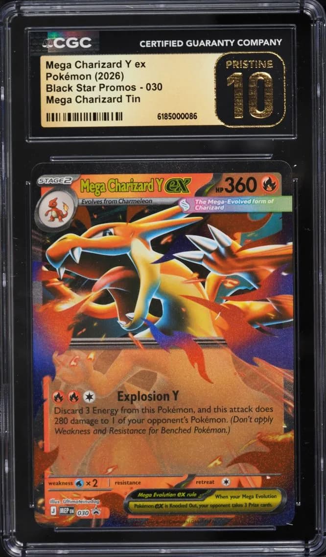 Mega Charizard Y EX, Black Star Promos - Mega Evolution MEP EN, CGC 10
