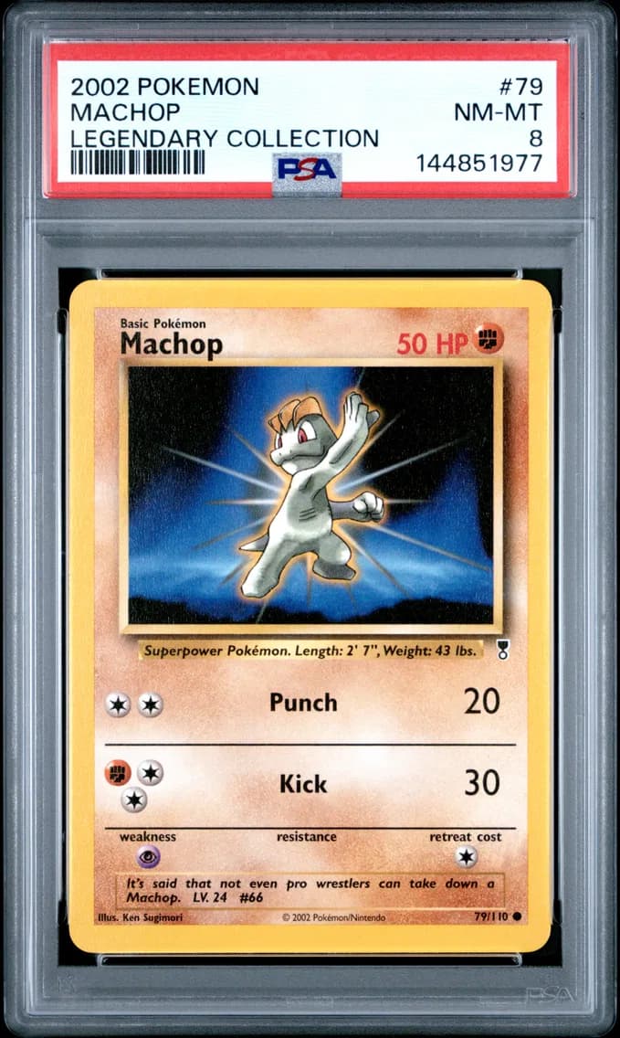 Machop, Legendary Collection, PSA 8