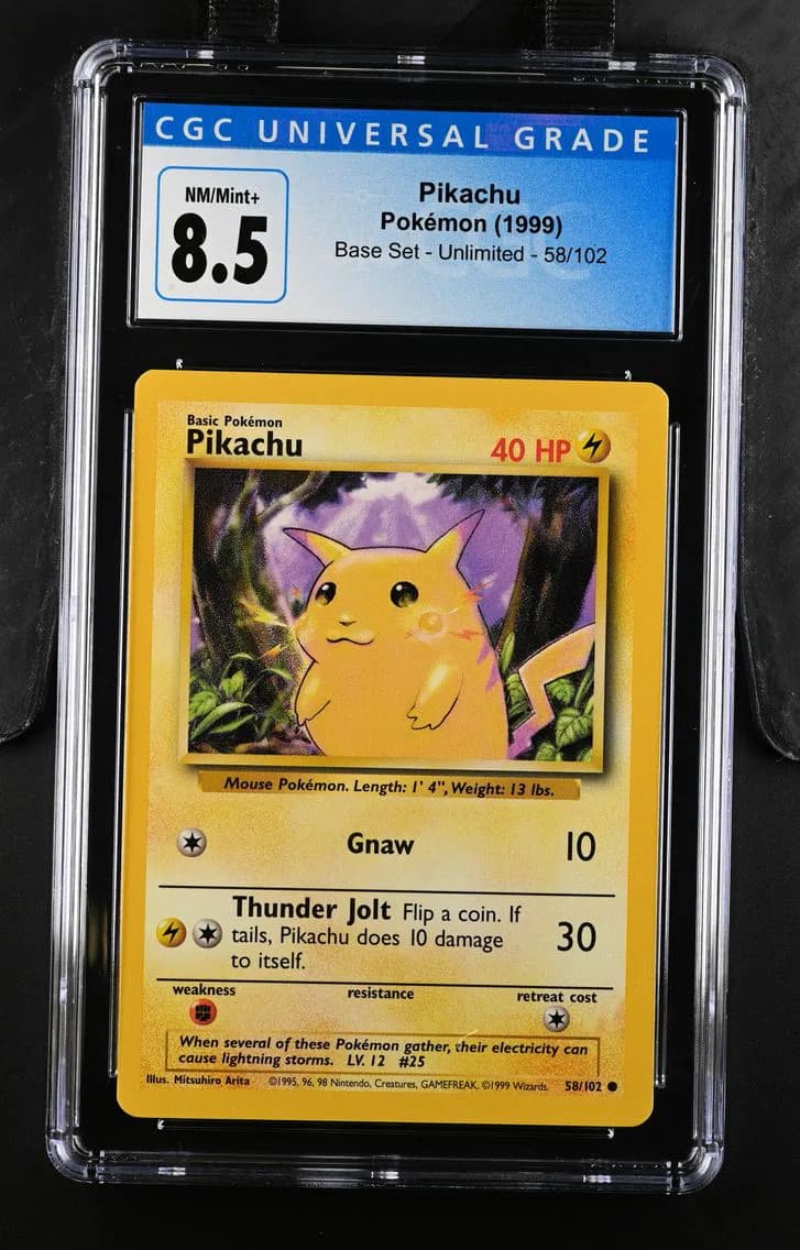 Pikachu, Base Set - Unlimited, CGC 8.5