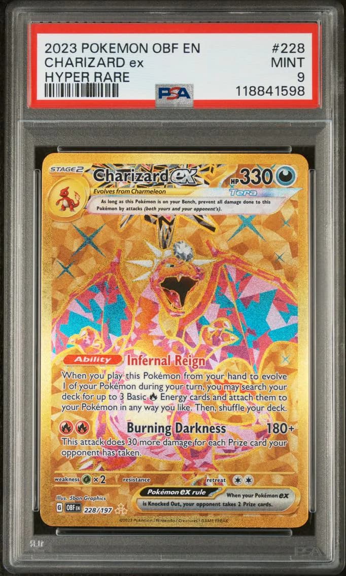 Charizard EX, Obsidian Flames, PSA 9